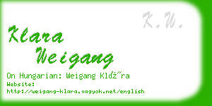 klara weigang business card